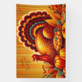 クラシック/ヴィンテージ感謝祭トルコ 横断幕 (縦)