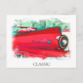 *~* クラシック ヴィンテージ アンティーク アーティスティック ロング カー ポストカード (正面)