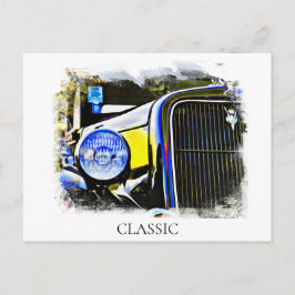 *~* クラシック ヴィンテージ アンティーク ペインティング ストロング カー ポストカード