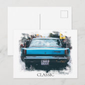 *~* クラシック ヴィンテージ オールド アンティーク カー ペインティング ポストカード (正面/裏面)