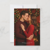 クラシック ヴィンテージ クリスマス ウェディング セーブ・ザ・デート 招待状 (裏面)