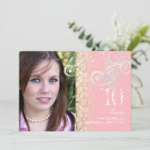 クラシック ヴィンテージ/グランジ/スワール/ダマスク/卒業 招待状 (スタンド正面)