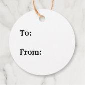 クラシック ヴィンテージ サンタ クリスマス ギフト フェイバータグ (裏面)