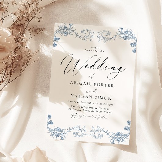 クラシック ヴィンテージ シノワズリー エレガント ウェディング 招待状