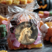 クラシック ヴィンテージ フォレスト ユニコーン 封筒 ファンタジー ラウンドシール