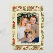 クラシック ヴィンテージ ホリーの実 写真 クリスマス (正面/裏面)