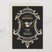 クラシック ヴィンテージ レトロ オートバイ 招待状 (正面/裏面)