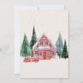 クラシック ヴィンテージ 冬のワンダーランド ウェディング セーブザデート (裏面)