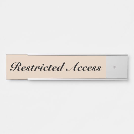 クラシック、ヴィンテージ「制限付きアクセス」 サインプレート (正面)