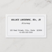 クラシック、ヴィンテージ、古い名ファッションド刺 名刺 (正面)