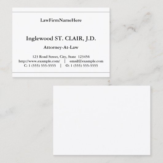 クラシック、伝統的な名刺 名刺 (正面/裏面)