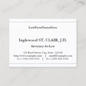 クラシック、伝統的な名刺 名刺 (正面)