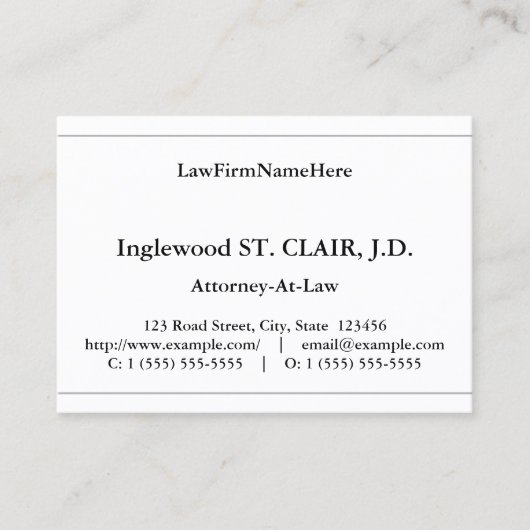 クラシック、伝統的な名刺 名刺 (正面)