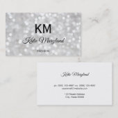 クラシック《写真》ぼけ味エレガントグリッターグラマー 名刺 (正面/裏面)