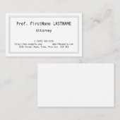 クラシック、名伝統的刺 名刺 (正面/裏面)