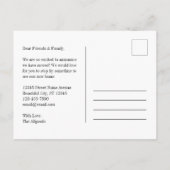 クラシック 引っ越しました 黒 引っ越しのお知らせ 案内ポストカード (裏面)