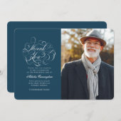 クラシック·書シンプル道写真記念碑 サンキューカード (正面/裏面)