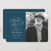 クラシック·書シンプル道写真記念碑 サンキューカード (正面/裏面)