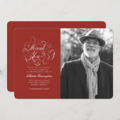 クラシック·書シンプル道写真記念碑 サンキューカード (正面/裏面)