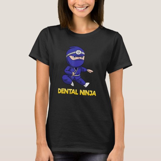 クラシック 歯科助手 歯科医 ニンジャ 歯 Tシャツ (正面)