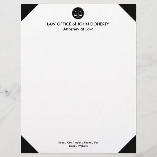 クラシック |法律事務所 レターヘッド (正面)