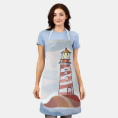 クラシック | 海沿岸水色 エプロン (着用した状態)