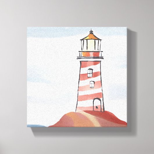 クラシック | 海沿岸水色 キャンバスプリント (正面)