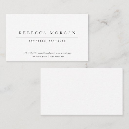 クラシック(白黒シンプル) 名刺 (正面/裏面)