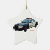 クラシック_警察_車_黒_白 セラミックオーナメント (右)