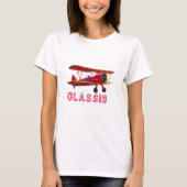クラシック 赤い飛行機 Tシャツ (正面)