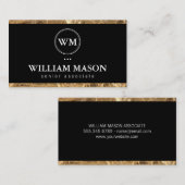 クラシック |金ゴールドトリム 名刺 (正面/裏面)