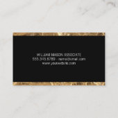 クラシック |金ゴールドトリム 名刺 (裏面)