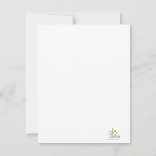 クラシック 4.25x5.25 招待状 (裏面)