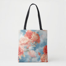 クラシック- Angelic Pink and Red Roses in soft clou