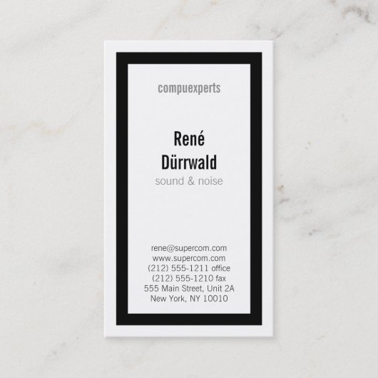 クラシック(BW) 名刺 (正面)