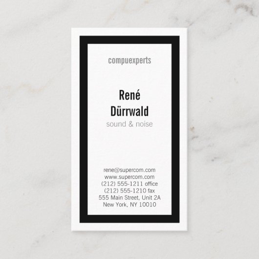 クラシック(BW) 名刺 (正面)