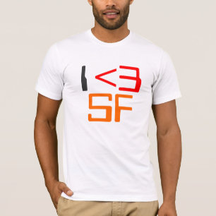 クラシック I ハート SF レッドアイコン グラフィック Tシャツ