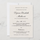 クラシック I Canva 卒業式 招待状 (正面)