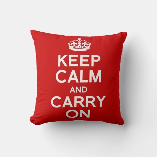 クラシック Keep Calm And Carry On クッション (正面)