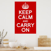 クラシック Keep Calm And Carry On ポスター (キッチン)