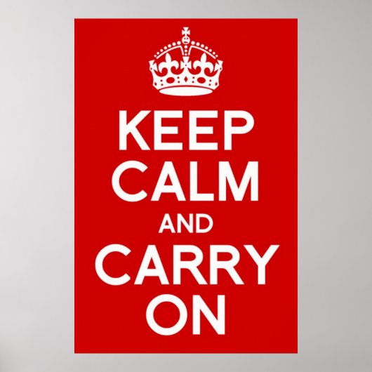 クラシック Keep Calm And Carry On ポスター (正面)