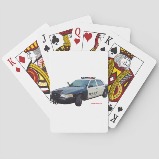 クラシック_Police_Car_Black_White トランプ (裏面)