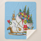 クラシック | The Grinch & Max Runaway Slei シェルパブランケット (正面)