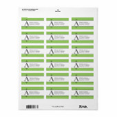 クラシックAモノグラム差出人住所ラベル。 ラベル (フルシート)