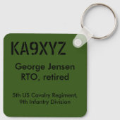 クラシックAN/PRC-77軍隊携帯送受信機 キーホルダー (裏面)