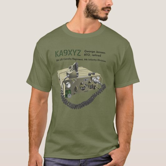 クラシックAN/PRC-77軍隊携帯送受信機 Tシャツ (正面)