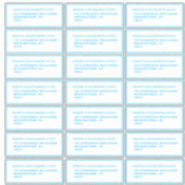 クラシックAqua Guest Mailing Labels 21 Per Sheet シール (正面)