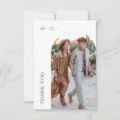 クラシックArch Photo Bohoのカップル結婚のシャワー サンキューカード (正面)