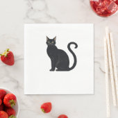 クラシックArched Back Cat -ヴィンテージハロウィーンSilhou スタンダードランチョンナプキン (インサイチュ)