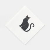 クラシックArched Back Cat -ヴィンテージハロウィーンSilhou スタンダードランチョンナプキン (角)